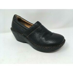 Born 6 Black Leather Clogs EU 36.5
